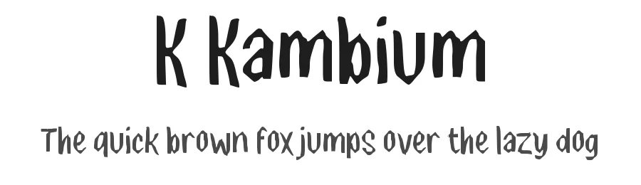 K Kambium by wepfont.com — Decorative Font