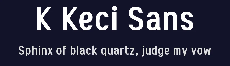 K Keci Sans by wepfont.com — Sans Serif Font — thumbnail 2