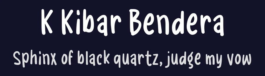 K Kibar Bendera by wepfont.com — Script Handwritten Font — thumbnail 2