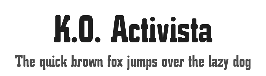 K.O. Activista by deFharo — Serif Font