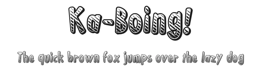Ka-Boing! by Anthony Robinson — Decorative Font