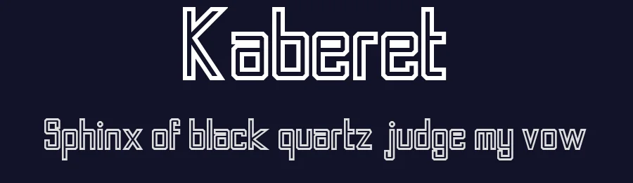 Kaberet by Cenz Qobbal — Display Font — thumbnail 2