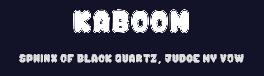 Kaboom by dcoxy - Greg Medina — Decorative Font — thumbnail 2