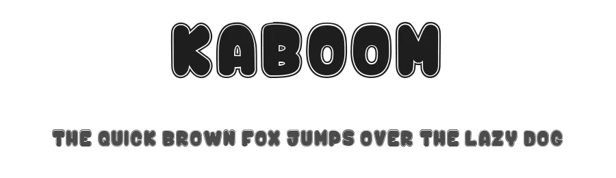 Kaboom by dcoxy - Greg Medina — Decorative Font