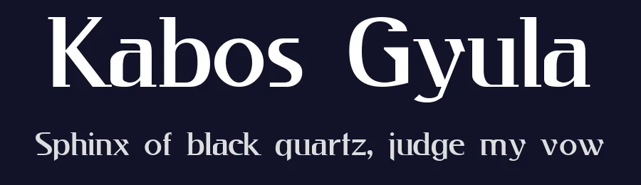 Kabos Gyula by No Images Fonts — Sans Serif Font — thumbnail 2