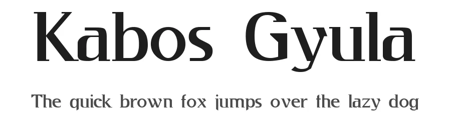 Kabos Gyula by No Images Fonts — Sans Serif Font