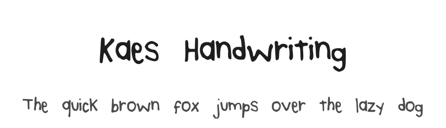 Kaes Handwriting