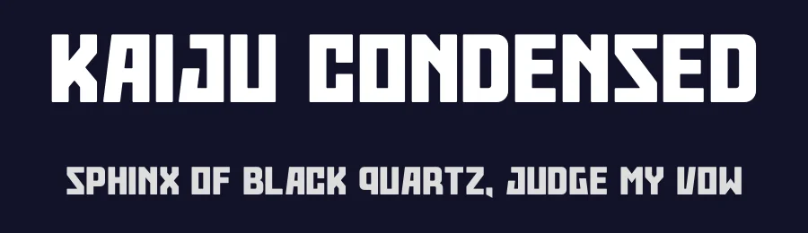 Kaiju Condensed by Typologic — Sans Serif Font — thumbnail 2