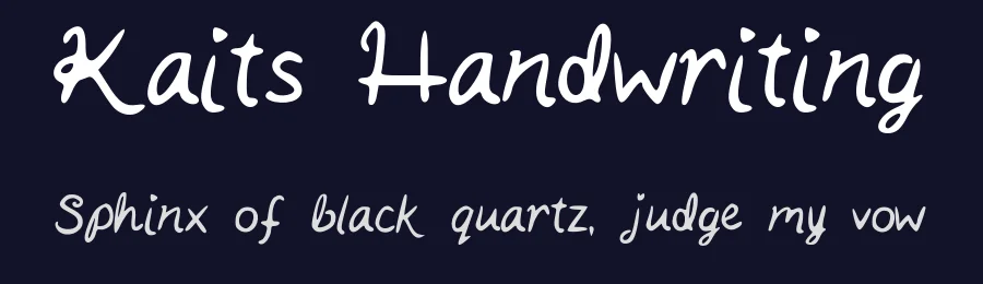 Kaits Handwriting by Kaitlyn Russo — Script Handwritten Font — thumbnail 2