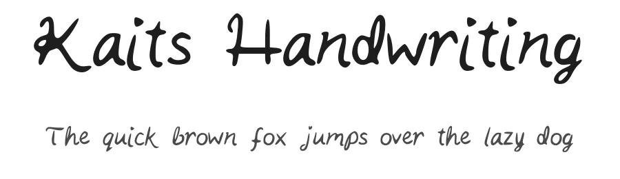 Kaits Handwriting