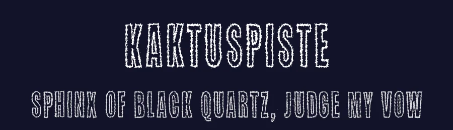 Kaktuspiste by Juha Korhonen — Decorative Font — thumbnail 2