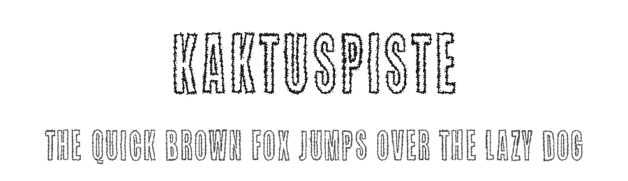 Kaktuspiste by Juha Korhonen โ Decorative Font