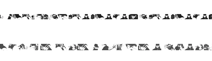 Kaku Dingbats One Piece Art One Piece Area by Skulls — Dingbats Font