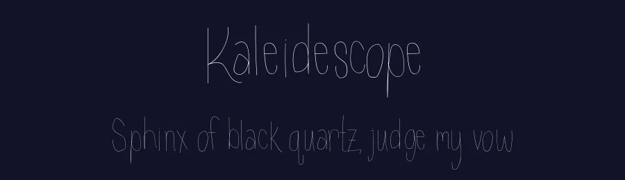 Kaleidescope by Emma Kumer — Script Handwritten Font — thumbnail 2