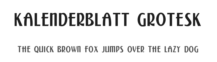 Kalenderblatt Grotesk