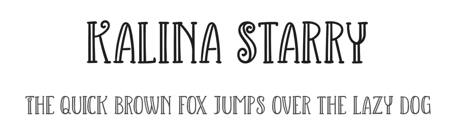 Kalina Starry by Vunira Design β Decorative Font