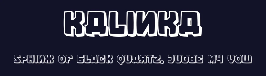 Kalinka by Vladimir Nikolic — Decorative Font — thumbnail 2
