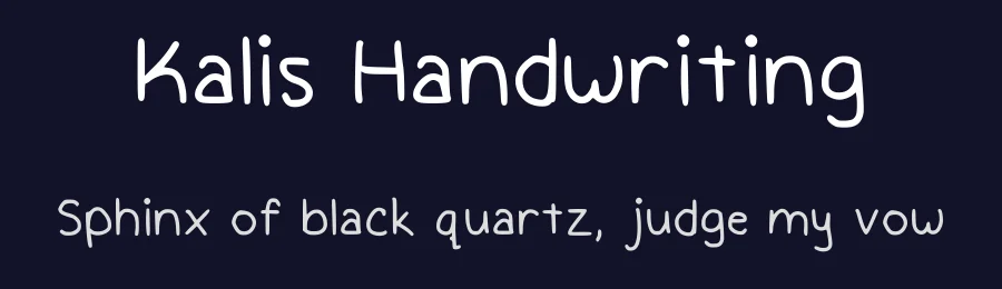 Kalis Handwriting by Kali D — Script Handwritten Font — thumbnail 2