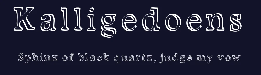 Kalligedoens by Nils von Blanc — Decorative Font — thumbnail 2
