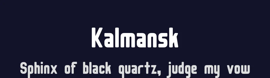 Kalmansk by Simo Herold — Sans Serif Font — thumbnail 2