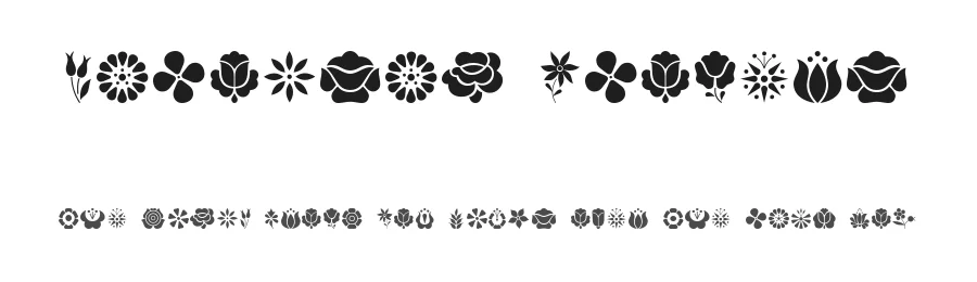 Kalocsai Flowers by No Images Fonts — Dingbats Font