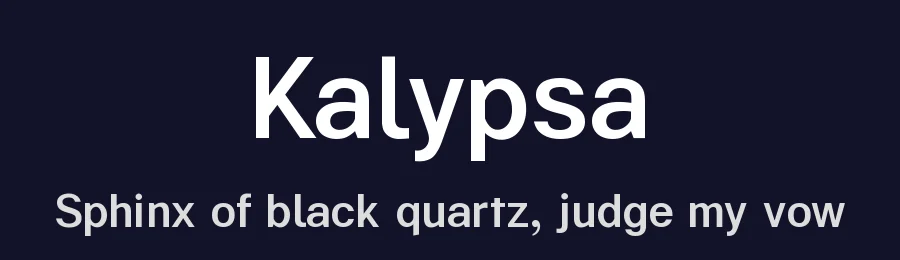 Kalypsa by Steve Gardner — Sans Serif Font — thumbnail 2