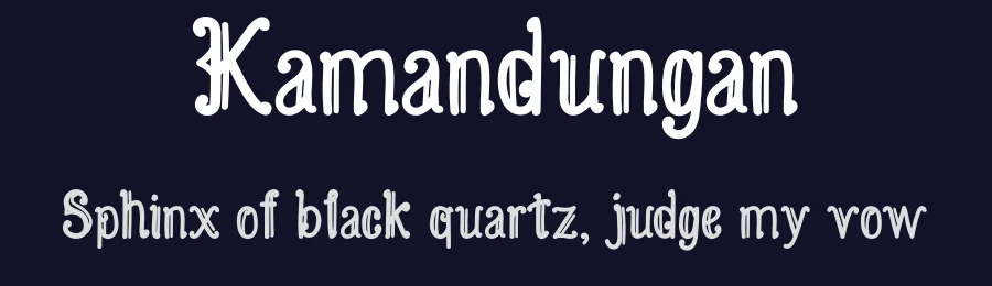 Kamandungan by DKV 18 ISI Surakarta — Decorative Font — thumbnail 2