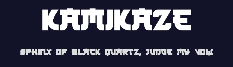 Kamikaze by Vladimir Nikolic — Decorative Font — thumbnail 2