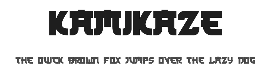 Kamikaze by Vladimir Nikolic — Decorative Font