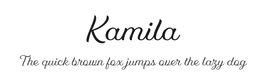 Kamila by SevenType — Script Handwritten Font