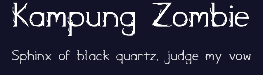 Kampung Zombie by s3i — Decorative Font — thumbnail 2