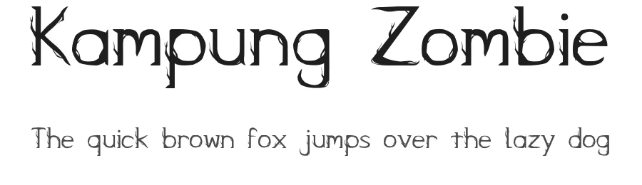 Kampung Zombie by s3i — Decorative Font