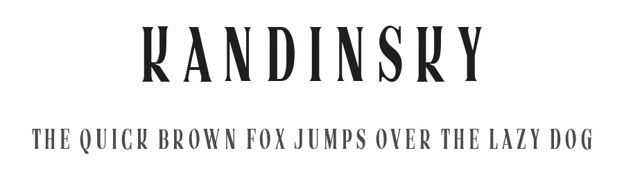 Kandinsky by Vladimir Nikolic — Serif Font
