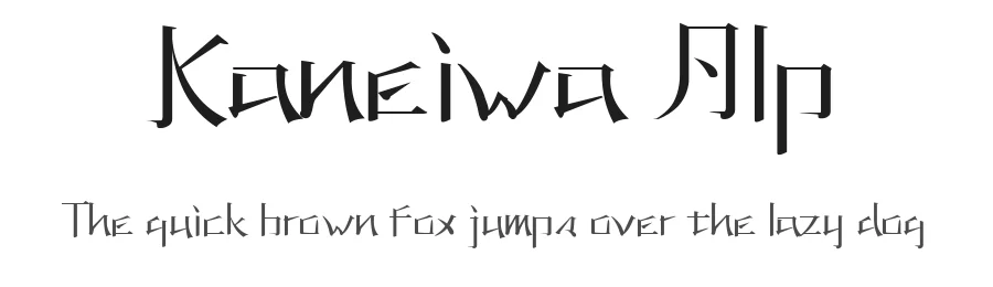 Kaneiwa Alp by Akihiro — Decorative Font