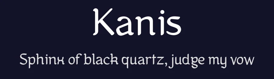 Kanis by Benoît Sjöholm — Sans Serif Font — thumbnail 2