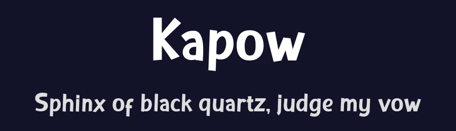 Kapow by Toko Laris Djaja — Decorative Font — thumbnail 2