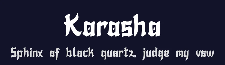 Karasha by Nurf Designs — Decorative Font — thumbnail 2
