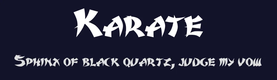 Karate by Gary D. Jessey — Decorative Font — thumbnail 2