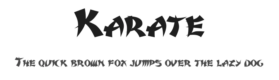 Karate by Gary D. Jessey — Decorative Font