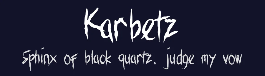Karbetz by zamjump — Decorative Font — thumbnail 2