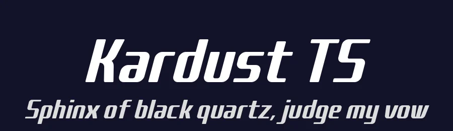 Kardust TS by ARToni — Display Font — thumbnail 2