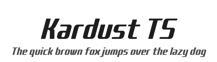 Kardust TS by ARToni — Display Font