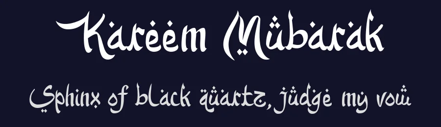 Kareem Mubarak by Double Z Studio — Decorative Font — thumbnail 2