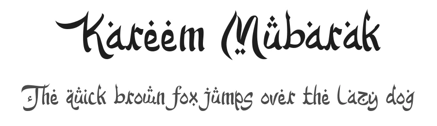 Kareem Mubarak by Double Z Studio — Decorative Font