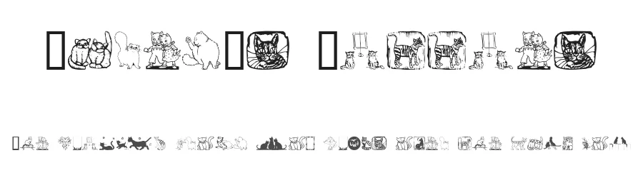 Karen's Kitties by House of Lime — Dingbats Font