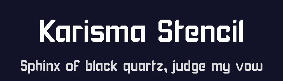 Karisma Stencil by Apostrophic Labs — Decorative Font — thumbnail 2
