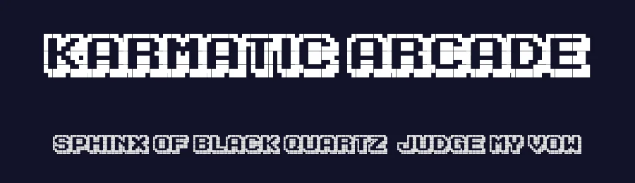 Karmatic Arcade by Vic Fieger — Display Font — thumbnail 2