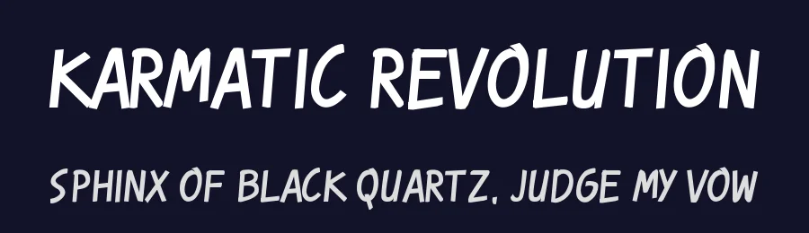 Karmatic Revolution by Vic Fieger — Decorative Font — thumbnail 2