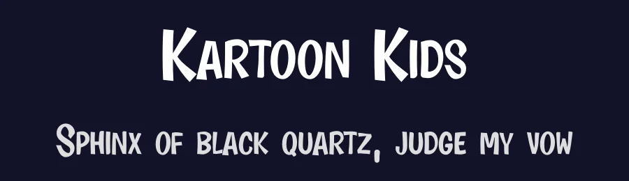 Kartoon Kids by Doni Dorra — Decorative Font — thumbnail 2