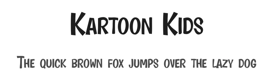 Kartoon Kids by Doni Dorra — Decorative Font